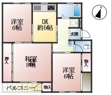 神戸市東灘区渦森台 中古マンション間取画像