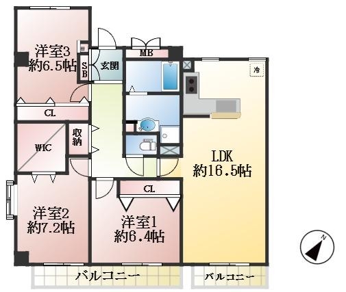 神戸市中央区相生町 中古マンション間取画像