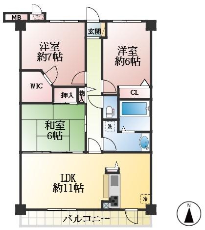 神戸市東灘区深江南町 中古マンション間取画像