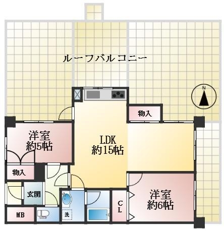 神戸市東灘区深江南町 中古マンション間取画像