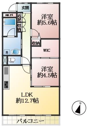 神戸市東灘区本庄町 中古マンション間取画像