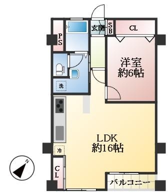 西宮市甲子園浦風町 中古マンション間取画像