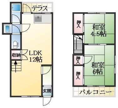 神戸市垂水区馬場通 中古一戸建間取写真