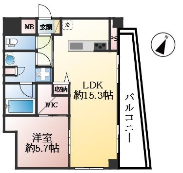 神戸市灘区水道筋 中古マンション間取画像