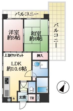 神戸市東灘区魚崎北町 中古マンション間取画像