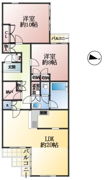 神戸市東灘区住吉本町 中古マンション間取画像