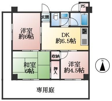 神戸市東灘区森南町 中古マンション間取画像