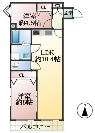 神戸市中央区元町通 中古マンション間取画像