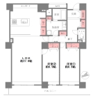 神戸市東灘区向洋町中 中古マンション間取画像